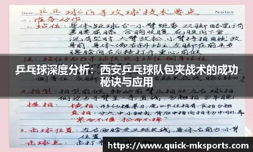 乒乓球深度分析：西安乒乓球队包夹战术的成功秘诀与应用
